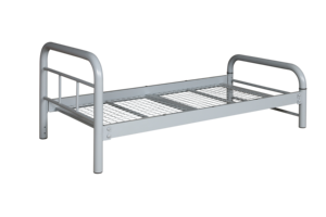 <b>Single</b> Metal Steel Spring <b>Bed</b> Frame with Headboard for Commercial School Dormitory Hospital Apartment Furniture Use - Product Image 6