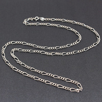 Chaîne Figaro en argent Sterling 925 blanc plaqué or collier belle-mère coréenne modèle de Couple à la mode vente directe d'usine