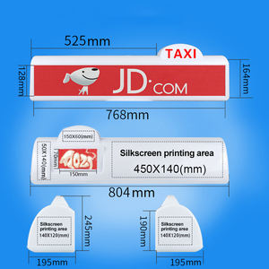 Écran vidéo publicitaire LED étanche P8 HD pour toit de taxi, panneau d'affichage électronique à défilement, boîte lumineuse pour toit de voiture avec LED - Product Image 4