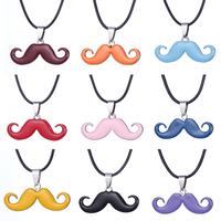 Collar con Colgante de Barba y Bigote de Acero Inoxidable ZRM, con Cadena de Cuerda, para Unisex, Joyería de Aniversario