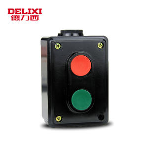 Delixi Two-Position Push-Button <b>Start</b>/Stop Switch Box LA4-2H Three-Position Dual-Gang NP2 Power Supply Motor Starters - Product Image 1