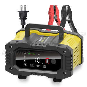Chargeur de batterie portable 10A pour voiture et moto avec 7 étapes de charge pour batteries Calcium, Gel AGM, Humides, LiFePO4, Plomb-acide - Product Image 3