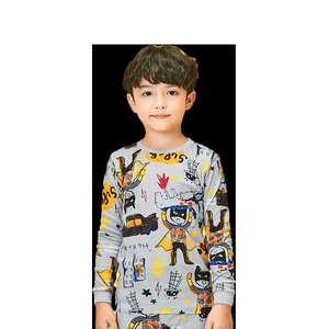 Pijamas Coloridos y Lindos con Estampado de Animales, Ropa de Dormir con Cuello Redondo para Niños - Product Image 3