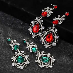 Boucles d'oreilles en alliage serties de zircon de luxe européen et américain, forme goutte d'eau, polyvalentes, tendance, élégantes, bijoux de créateur haut de gamme - Product Image 5