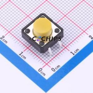 TP11013570 Tactile Switch Through hole Component (THT),12x12mm Switch Single Pole Single Throw Round Button 3.5N Through Hole - Product Image 1