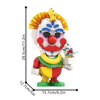 Funbuild-Blocs de Construction Personnalisés, Mini Figurines, Clown Tueur de l'Espace, Jouet Modèle Amine Monstre