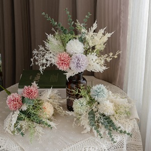 Bouquet de fleurs artificielles Luoxinfu rose, violet, bleu, pêche, champagne, pour mariage, décoration de la maison - Product Image 1