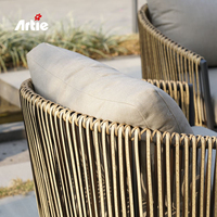 Artie canapé de jardin tout temps cadre en aluminium meubles de jardin ensemble de canapés d'extérieur de luxe meubles en rotin
