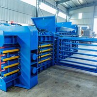 Presse à balles hydraulique horizontale entièrement automatique, compression et ligature automatiques pour le recyclage du carton, du papier et du plastique