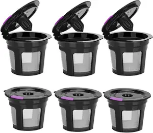 BPA ücretsiz kullanımlık kahve fincanları filtre doldurulabilir K fincan için Keurig 2.0 1.0