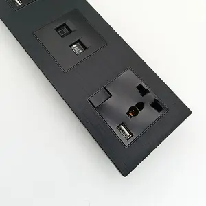 Universal single usb socket, 3 Conjoined panel Universal single usb with on/off and RJ45 outlet