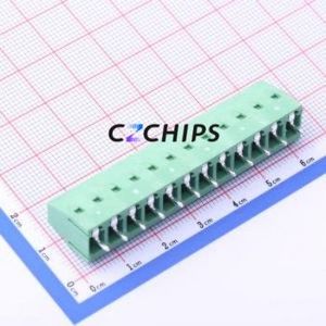 DB128V-5.08-12P-GN-S <b>Screw</b> Terminal <b>Block</b> Through hole Component (THT),P=5.08mm Connector 1x12P 5.08mm Green Through Hole - Product Image 2