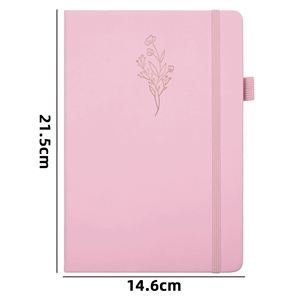 Agenda 2025 A5 con Puntos, Tapa Dura de Cuero PU, Impresión Personalizada, Planificador Diario, Semanal y Mensual - Product Image 3