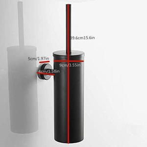 קיר הר נירוסטה שירותים מברשת שירותים ניקוי מברשת אמבטיה מברשת - Product Image 4