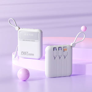 Banque d'alimentation portable à charge rapide avec câble intégré pour les trajets quotidiens, les voyages et la recharge des appareils en déplacement - Product Image 4