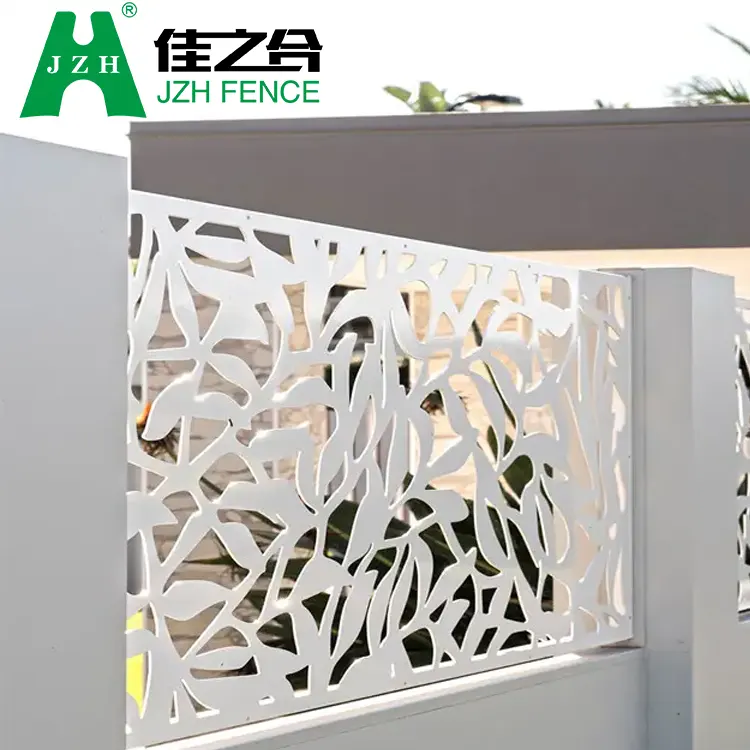 Panel de valla de pantalla perforada de aluminio recubierto de color decorativo para exteriores de suministro directo de fábrica