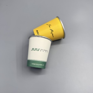 Vaso de papel recubierto de PE PLA de grado alimenticio, con lámina dorada o plateada, desechable, con logo personalizado, para bebidas frías o calientes para llevar. - Product Image 4