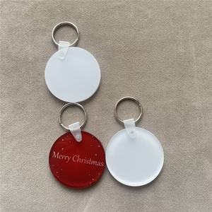 MDFSUB 5mm Thick Circle Sublim <strong>Acrylic</strong> <strong>Keychain</strong> <strong>Blanks</strong> Round 50x50mm <strong>Blank</strong> Sublimation <strong>Acrylic</strong> Keychains for Custom Printing