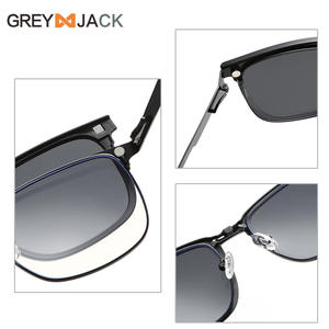 Nuevas gafas de sol polarizadas de acero inoxidable para hombre, montura cuadrada, protección UV400 para conducir, pescar, viajar, moda - Product Image 3