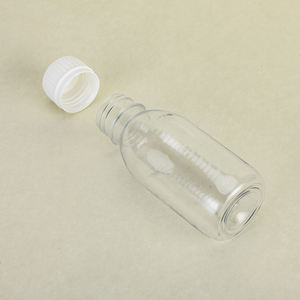 100cc पीईटी प्लास्टिक तरल खांसी सिरप बोतल चिकित्सा दवा की बोतल पेंच टोपी के साथ - Product Image 6