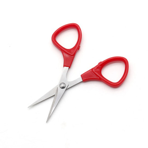 Ciseaux de bureau en acier inoxydable, manche rouge, longueur 104mm, pour la découpe du papier, artisanat, bricolage, usage domestique - Product Image 2