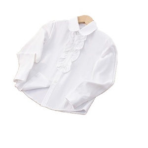 Chemise à manches longues à col Peter Pan pour filles, uniforme scolaire primaire, collège, <span class=keywords><strong>lycée</strong></span>, hauts pour enfants - Product Image 5