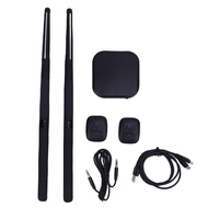 Kit de baguettes de batterie électronique multifonctionnelles avec capteur de mouvement 3D, 8 sons, RGB, portable, avec pédale