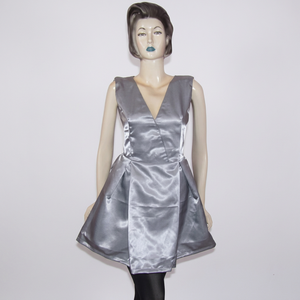 Ladies Fashion Satin <b>Midi</b> <b>Dress</b> - Product Image 1