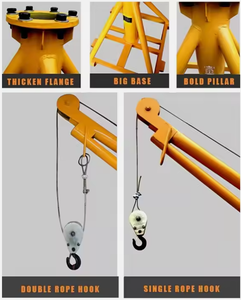 Mesin pengangkat monyet elektrik Mini, kapasitas 500kg-1000kg pengangkat derek konstruksi baru tali kawat Sling pertanian digunakan - Product Image 5