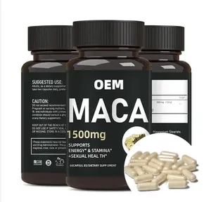 OEM Custom ized Black Maca Kapseln ultimative Maca Pillen für Po Hüften Vergrößerung Maca Wurzel Kapseln