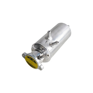 Tanque de expansión auxiliar de aluminio para modificación de automóviles con función de ventilación y eliminación de burbujas, color plateado - Product Image 1