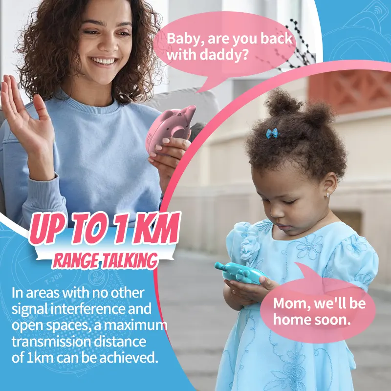 2024 regali di giorno per bambini Walkie talkie per bambini ricaricabili 1km di gamma giocattolo walkie talkie per bambini di 5-7 anni ragazzi e ragazze