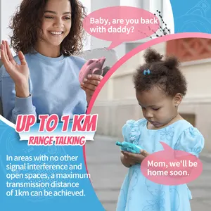 Walkie-talkie para crianças, brinquedo recarregável com alcance de 1km, presente de aniversário de 5 a 7 anos, para crianças de 1 a 7 anos, 2024
