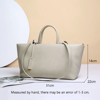 Sac fourre-tout en cuir véritable souple pour femme – Minimaliste, spacieux et pratique pour le quotidien – Sac à main à poignée supérieure et sac à bandoulière pour le travail quotidien