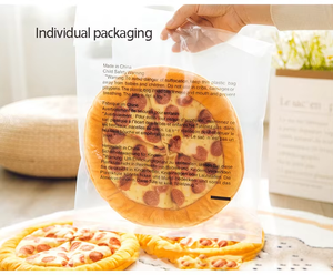 Kingtale Milieuvriendelijk Pluche Luxe Hondenkauwspeelgoed Nieuwigheid Piepend Pizza Eten Speelgoed Cartoon Stijl Ondersteunt Actief Bijten En Spelen - Product Image 6