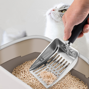 Recogedor de Arena para Gatos de Metal Duradero, Recogedor de Arena para Gatos de Acero Inoxidable con Mango Largo - Product Image 2