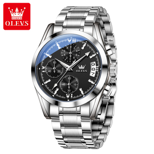 OLEVS 2987 de lujo de buena calidad Oem diseñador logotipo personalizado deportes inoxidable Casual marca cronógrafo impermeable reloj de cuarzo - Product Image 1