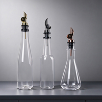 Bouteille distributrice vide personnalisée en PET de qualité alimentaire pour sirop, café, vin, avec couvercle automatique en acier inoxydable