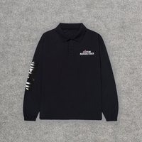 Chemise de golf à manches longues en polyester de couleur unie avec broderie personnalisée, fabricants de polos de haute qualité pour hommes à manches longues OEM