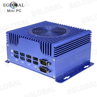 Mini PC EGLOBAL Intel Core I7-10610U, 4 Núcleos, 8 Subprocesos, 4 MB de Caché, hasta 4.9 GHz, 8 Puertos USB, 2 Pantallas, 2 LAN, 2 COM, Multipuerto, el Mejor Mini PC con Ventilador