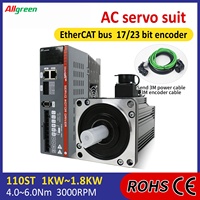Kit Driver Motor Servo AC Torsi Tinggi 110mm 1.2KW 1.5KW 1.8KW 5Nm 6Nm 3000rpm 220V Mesin Ukiran Laser