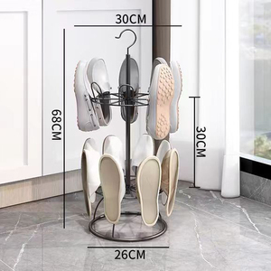 Scarpiera Portatile in Metallo con Scatola, Supporto Multifunzionale per Asciugare e Conservare Scarpe e Ciabatte da Balcone - Product Image 3