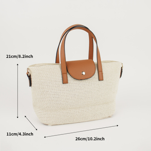 Sacs de plage d'été personnalisés pour le rangement et les voyages, cadeaux pour demoiselles d'honneur, sacs à bandoulière pour femmes, sacs fourre-tout en raphia, grands sacs à main en paille - Product Image 2