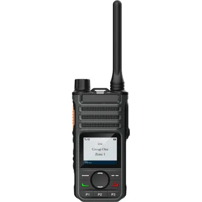 BP565 UHF radio dua arah portabel, DMR & FM 400-470 MHz 4 W IP54 walkie talkie dengan bluetooth