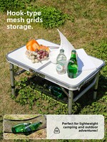 Table pliante en alliage d'aluminium, portable, pour randonnée, camping, pique-nique, marché nocturne, mobilier d'extérieur, réglable en hauteur