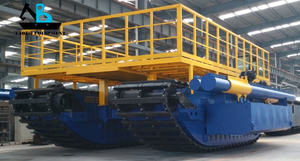 Camión volquete anfibio de motor Cummins, excavadora hidráulica sobre orugas Kawasaki con exploración de aceite de motor para terreno pantanoso - Product Image 6