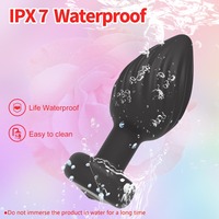 Unisex Flirt-Masturbator Erwachsenenspielzeug Kabelloser Ferngesteuerter Vibrierender Silikon-Analplug mit 10 Vibrationsmodi