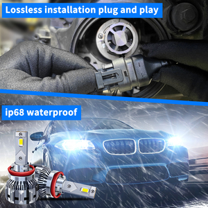 ไฟหน้า LED สว่างมาก170วัตต์ท่อทองแดงคู่ CSP4070 H1 H3 H8 H9 H11 9005 HB4 9006 12โวลต์24โวลต์คานบัส - Product Image 2