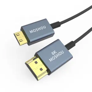 MOSHOUケーブル8K60Hz 4K 120Hz 48Gbps HDR10ミニHDMI-HDMI2.1 RTXプロジェクターノートブック用PS5用Xbox用スイッチケーブル用