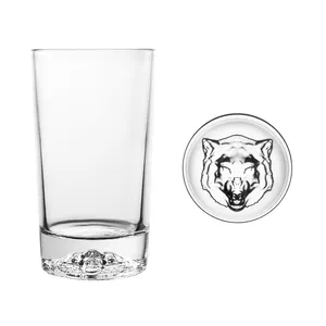 13oz Premium Animal Base Wolf Cooler bicchieri Highball bicchieri di vetro per cocktail di succo d'acqua
